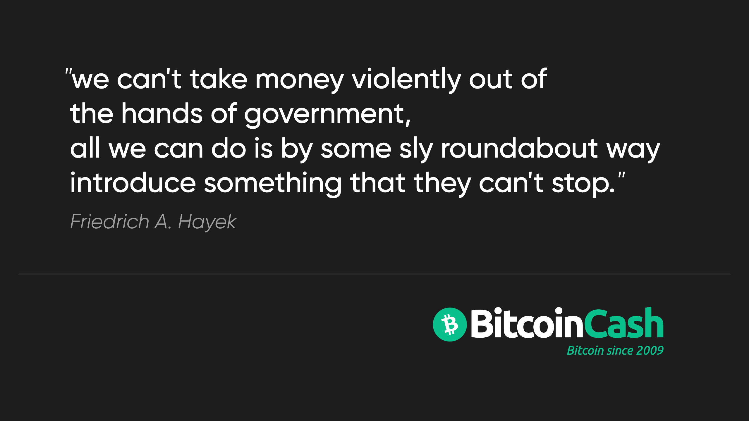 Take money out of the hands of government