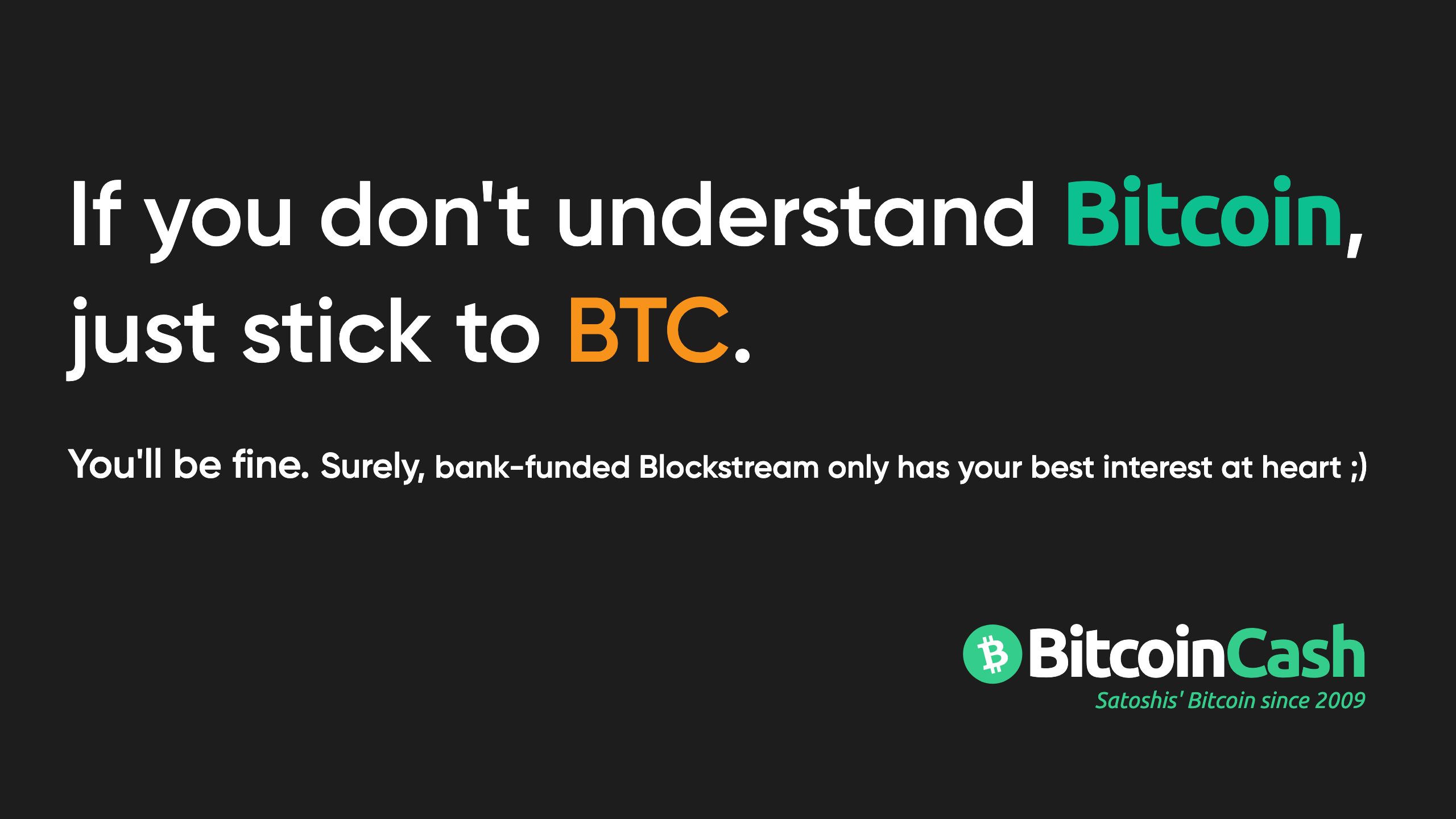 BTC can't handle Bitcoin